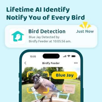 NETVUE by Birdfy AI Smart Bird Feeder with Camera, AI Auto Capture Each Bird Come & Identify 6000+ B...