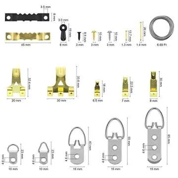 DYWISHKEY Picture Hanging Kit with 815 Heavy Duty Pieces