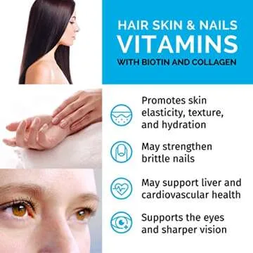 Liquid Collagen Peptides for Women - Serum Complex with Biotin Vitamin, Hydrolyzed Keratin Protein and Saw Palmetto - Comprehensive Formula for Hair, Skin, and Nails Wellness - 2fl oz (Pack of 2)