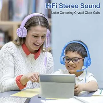 Affordable Kids Headphones with Microphone - Comfort & Style!
