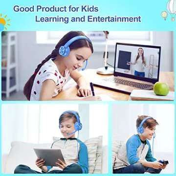 Affordable Kids Headphones with Microphone - Comfort & Style!