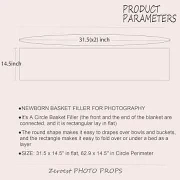 Zeroest Baby Photography Props Basket Braid Wool Wrap Newborn Photo Shoot Baskets Filler Posing Stuf...
