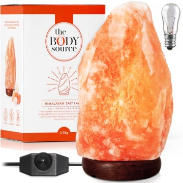 The Body Source Himalayan Salt Lamp 10-12 inches with Dimmer Switch and Warm Light - Natural Handcra...