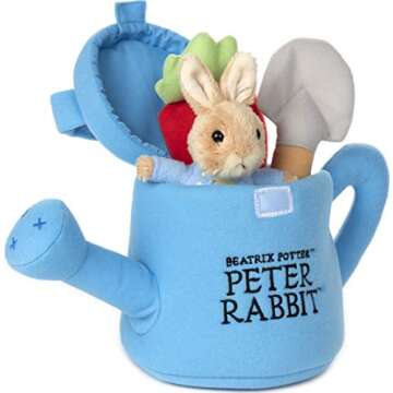 Gund Beatrix Potter Peter Rabbit Easter Basket Plush Playset, 5 Pieces, 6"