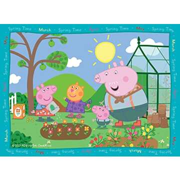 Ravensburger Peppa Pig Four Seasons 4 in Box (12, 16, 20, 24 Pieces) Jigsaw Puzzles for Kids Age 3 Years Up