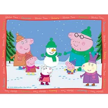 Ravensburger Peppa Pig Four Seasons 4 in Box (12, 16, 20, 24 Pieces) Jigsaw Puzzles for Kids Age 3 Years Up