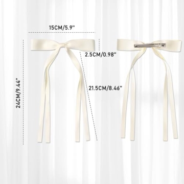 Elegant Satin Barrettes with Tassels for Women & Girls