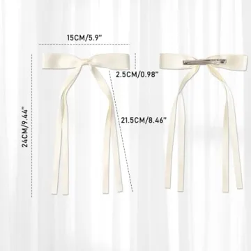 Elegant Satin Barrettes with Tassels for Women & Girls