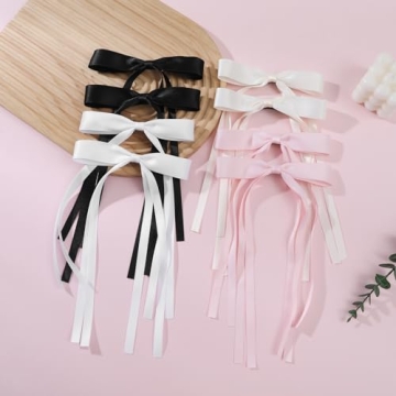 Elegant Satin Barrettes with Tassels for Women & Girls