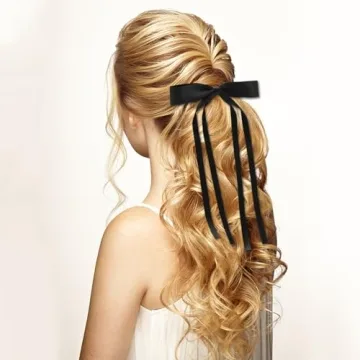 Elegant Satin Barrettes with Tassels for Women & Girls