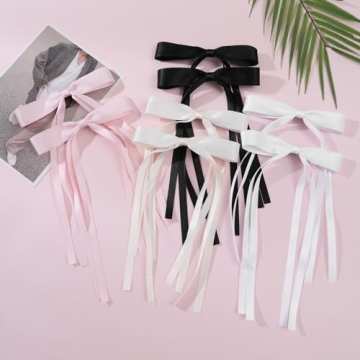 Elegant Satin Barrettes with Tassels for Women & Girls