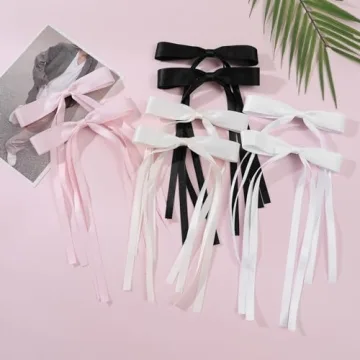 Elegant Satin Barrettes with Tassels for Women & Girls