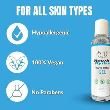 HawkGrips HawkHydro 4oz Water-Based Massage Emollient Gel, Professional Muscle Scraping Gel, IASTM Massage Gel, Skin Emollient Gel, Deep Tissue, Massage Gel for Massage Therapy, Pack of 1