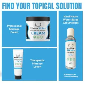 HawkGrips HawkHydro 4oz Water-Based Massage Emollient Gel, Professional Muscle Scraping Gel, IASTM Massage Gel, Skin Emollient Gel, Deep Tissue, Massage Gel for Massage Therapy, Pack of 1