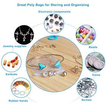 200 Count Resealable Plastic Bags - Perfect for Storage