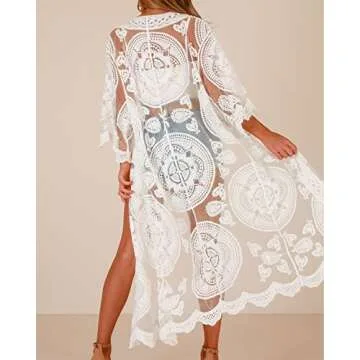 JDiction Womens Bathing Suit Cover Up Summer Long Bikini Swimsuit Coverup Vacation Outfits Long Beach Dress