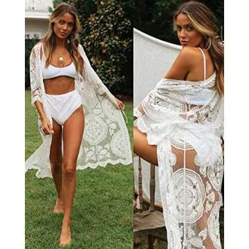 JDiction Womens Bathing Suit Cover Up Summer Long Bikini Swimsuit Coverup Vacation Outfits Long Beach Dress