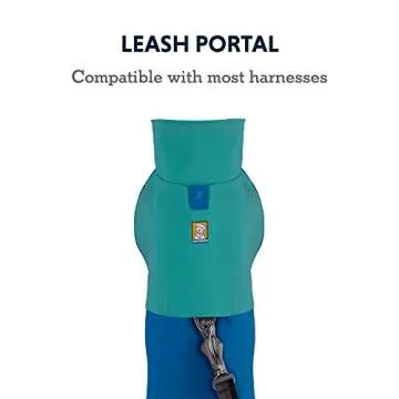 Ruffwear, Sun Shower Dog Raincoat, All-Weather Jacket, Waterproof, Windproof & Lightweight, Blue Dusk, Large