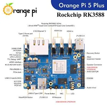 Orange Pi 5 Plus 4GB Rockchip RK3588 8 Core 64 Bit Single Board Computer, 2.4GHz Frequency 8K Video ...