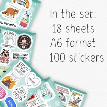 100Pcs Sarcastic Stickers for Adults Funny Snarky Decals