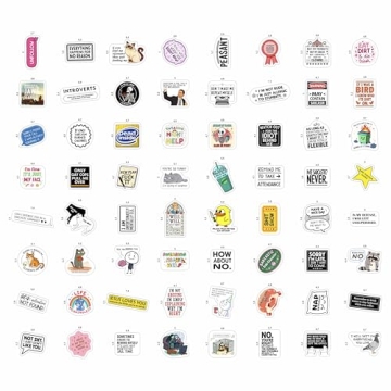 100Pcs Sarcastic Stickers for Adults Funny Snarky Decals