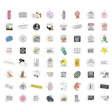 100Pcs Sarcastic Stickers for Adults Funny Snarky Decals