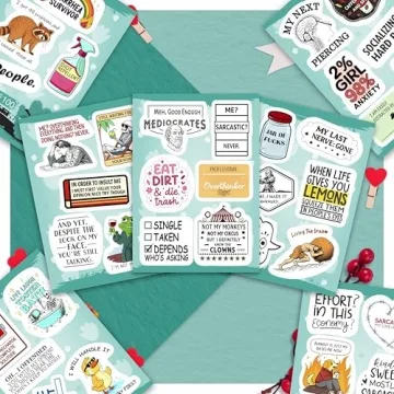 100Pcs Sarcastic Stickers for Adults Funny Snarky Decals