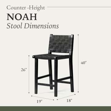 Maven Lane 26" Noah Counter Stool - Artisan Crafted Comfort