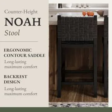 Maven Lane 26" Noah Counter Stool - Artisan Crafted Comfort