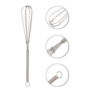 Stirrer Hair Color Dye Whisk,2PACK Hair Coloring Stirrer Stainless Steel Cream Mixer Salon Barber Hairdressing Hair Color Dye Mixing Tools Paint Kitchen DIY Accessories