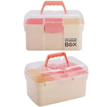 Kinsorcai 11'' Plastic Box Organizer for Crafts and More