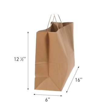 Eco-Friendly Kraft Grocery Shopping Bags - Case of 100