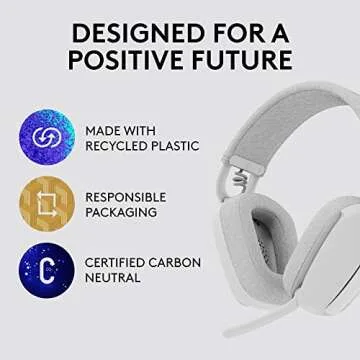Logitech Zone Vibe 100 Lightweight Wireless Over Ear Headphones with Noise Canceling Microphone, Advanced Multipoint Bluetooth Headset, Works with Teams, Google Meet, Zoom, Mac/PC - Off White