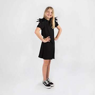 Tiny Universe Girl Party Dress with Feathers - Elegant Design