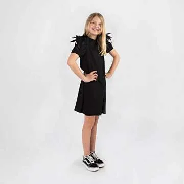 Tiny Universe Girl Party Dress with Feathers - Elegant Design