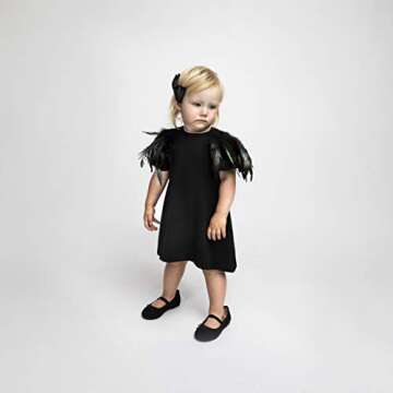 Tiny Universe Girl Party Dress with Feathers - Elegant Design