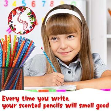 48 Fruit Scent Motivational Pencils for Kids and Students