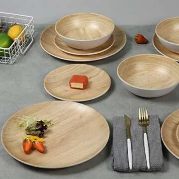 Stylish Melamine Dinnerware Set for Indoor and Outdoor Use