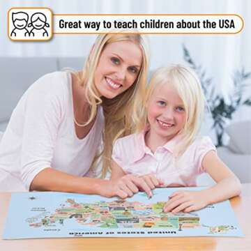 Engaging Mr. Pen United States Map for Kids