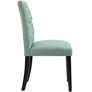 Modway MO- Duchess Modern Tufted Button Upholstered Fabric Parsons, Dining Chair, Laguna
