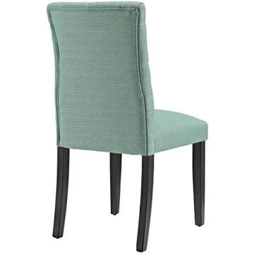 Modway MO- Duchess Modern Tufted Button Upholstered Fabric Parsons, Dining Chair, Laguna