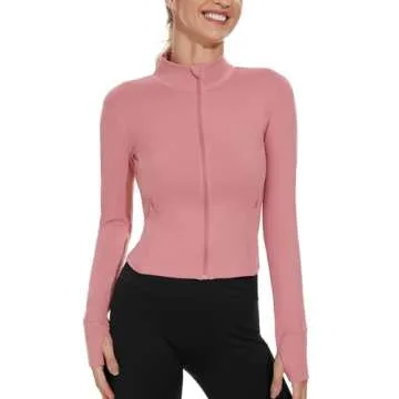 M MOTEEPI Long Sleeve Workout Top - Stylish Athletic Jacket