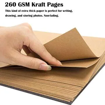 INNOCHEER Adventure Book with Embossed Cover, Large 12.3 x 8.3 Inch 80 Pages Scrapbook Album, Gifts for Thanksgiving Day, Christmas, Anniversary, Family Memory