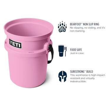 Durable YETI Loadout 5-Gallon Bucket for Outdoor Use