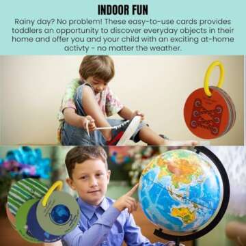 Spot'em Toddler Scavenger Hunt Cards Indoor Play First Preschool Game for Kids Kids Learn Colors Numbers Shapes Letters and Other Early Education Skills Travel Sized