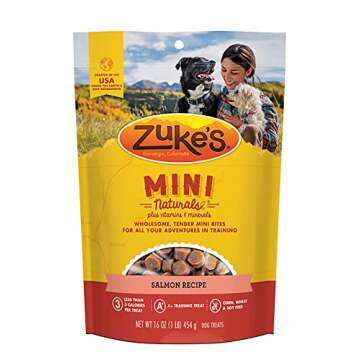 Zuke's Mini Naturals Dog Training Treats, Salmon Recipe, Soft Mini Dog Treats with Vitamins & Minera...