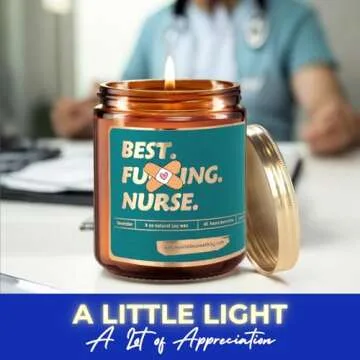 Nurse Gifts - Lavender Vanilla Nurse Candle - Nurse Gifts for Women, Mothers Day Gifts for RN Nurse Practitioner, Nurse Week Bulk Gifts for Nurses Appreciation, Nursing School Graduation, Retirement