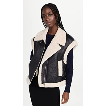 BLANKNYC Vegan Leather Sherpa Vest Stylish Sustainable