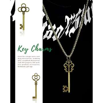 JIALEEY Vintage Skeleton Key Set 30 PCS for DIY Crafts