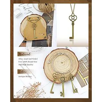 JIALEEY Vintage Skeleton Key Set 30 PCS for DIY Crafts